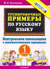 Тренировочные примеры по русскому языку 1кл Контрольное списывание